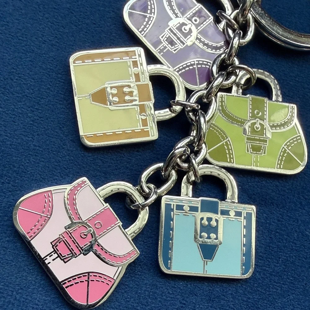 Coach Multicolor Bag Charm Keychain - Picture 2 of 6